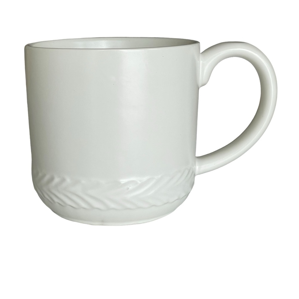 BEE & WILLOW Asheville Mug White Stoneware Coffee Tea 14 oz. NWOT